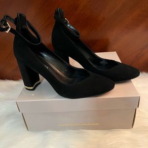 Marc Fisher Jillie Suede Pump with Ankle Strap